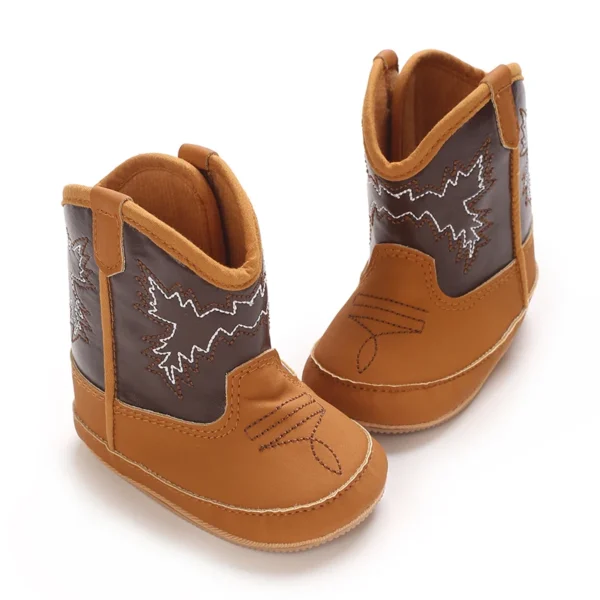 Fashionable New Baby Little Boots Cute High Quality Soft PU Anti slip Sole Spring and Autumn 0-18M Newborn Walking Shoes - Image 4