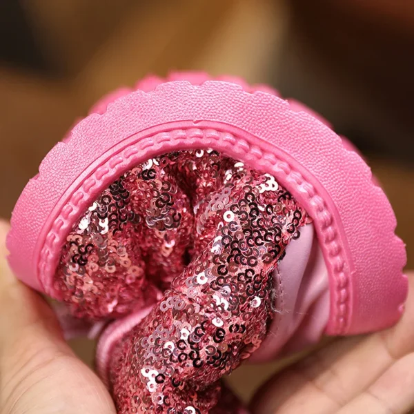 New Winter Children's Girls Snow Boots Cute Baby Girls Boots Thick Anti-proof Warm Fashion Ankle Furry Outdoor Kids Snow Boots - Image 3
