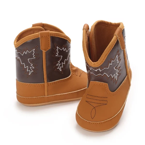Fashionable New Baby Little Boots Cute High Quality Soft PU Anti slip Sole Spring and Autumn 0-18M Newborn Walking Shoes - Image 2