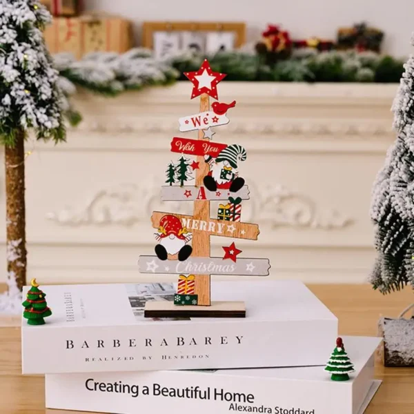 Desktop Christmas Tree Santa Claus DIY Decoration Wooden Christmas Signs Plaque Xmas Decoration 2024 New Years Party Gifts - Image 3