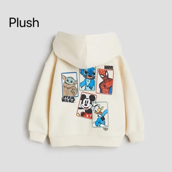 Casual Autumn Costume Boys And Girls Sports Outerweat Long Sleeve Plush Sweatshirt Coats New Minnie Donald Duck Print Hoodies - Image 2