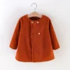 Autumn and Winter New Fashion Solid Color Baby Girls' Coat Korean Style Children's Long Sleeve Clothing (0-3 Years Old) - Image 5