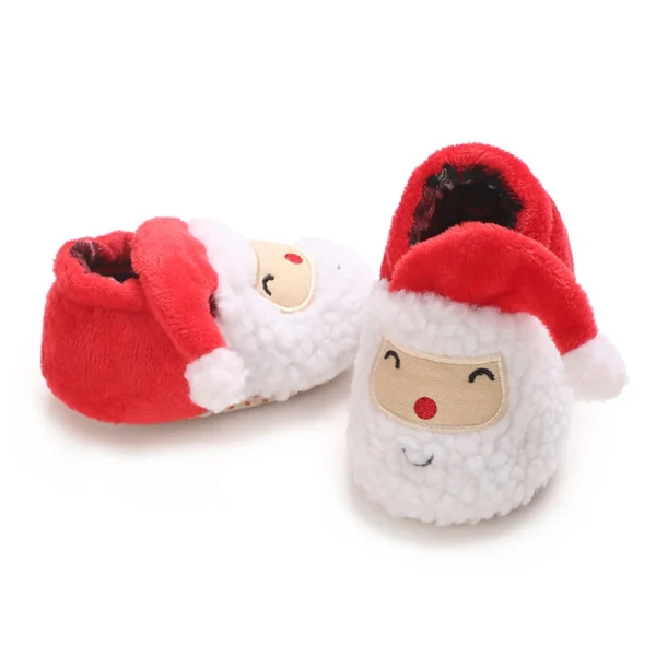 0-18Months Newborn Boys and Girls Christmas Baby Shoes Toddler First Walkers Soft Bottom Infant Flats Warm Snow Boots - Image 2