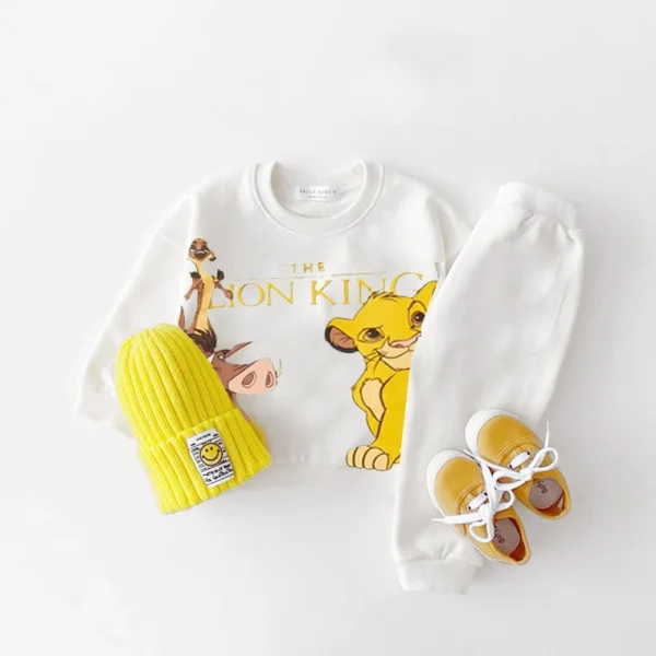 Disney Hoodies Baby Unisex Two Piece Sets Cartoon Print Long Sleeve Tops +Trousers Suit Toddler Boys Casual Sweatshirts Outfits - Image 6