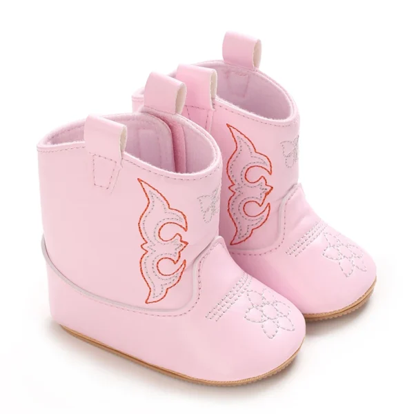 New Baby Little Boots Cute High Quality Soft PU Anti slip Sole Spring and Autumn Fashion 0-18M Newborn Walking Shoes - Image 2