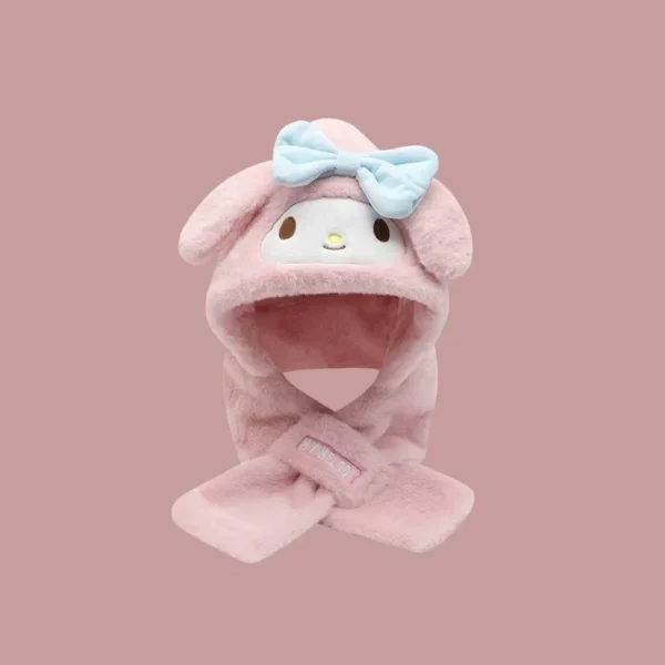 Children's Hat Scarf Integrated Winter Warm Boy and Girl Plush Cartoon Ear Protection Hat Gloves 2024 New Model - Image 6