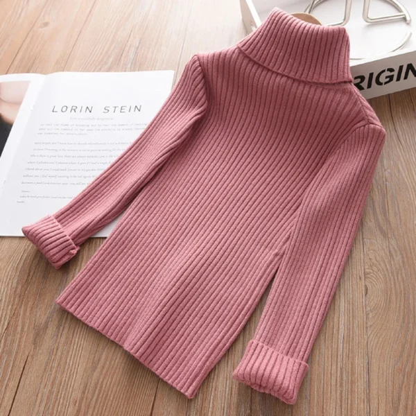 New Girls Sweater Pullovers Winter Boys Warm Sweaters Tops 2-11 Years Baby Bottoming Shirt Kids Clothes - Image 6