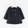 Autumn and Winter New Fashion Solid Color Baby Girls' Coat Korean Style Children's Long Sleeve Clothing (0-3 Years Old) - Image 3