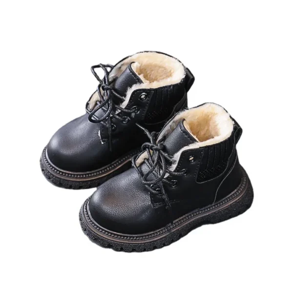 Cozy Plush Lining Children Snow Boots Anti-skid Soft Bottom with A Grippy Material Baby Toddler Boys Girls Winter Shoes E08061 - Image 6