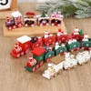 Christmas Wooden Train Merry Christmas Decorations for Home 2024 Xmas Tree Ornament Navidad Noel Kids Gift Happy New Year 2025