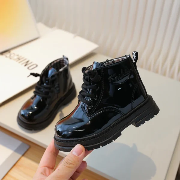 Fashion Kid Chelsea Boots Girl British Style Child Shoe Ankle PU Leather Boot Autumn Spring Waterproof Boy Shoe Boot - Image 2