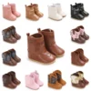 Baby Boots Made Of Soft PU and High-quality Cotton 2024 New Autumn and Winter Short Boots With Rubber Soles and Anti Slip Baby