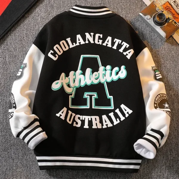 Fashion Spring Autumn Long Sleeve Outwear Teenager Kids Letter Printed Coat Sport Children Clothing 3 8 10 12 Years Old - Image 4