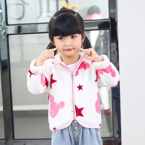Children Flannel Jacket Autumn and Winter Baby Girl Clothes Hooded Cute Toddler Outerwear Clothing Warm Boys Coat 1-5 Years - Image 4