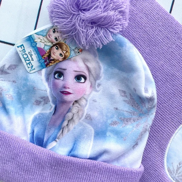 Children's Hat New Fall Winter ELSA Cartoon Hat Scarf Gloves Kids Toddler Girl Hat and Scarf Set - Image 6