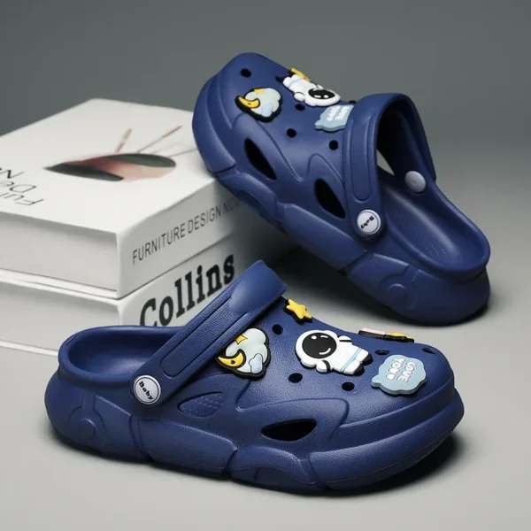 2023 New Girls Clogs Children Sandals 6-12 Years Kids Casual Summer Shoes Sports Soft Thick Sole Slippers for Girl - Image 6