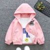 2024 Spring and Autumn Girls and Children's Cute Rabbit Letter Long sleeved Hooded Zipper Coat Children's Clothing 1-8Y - Image 2