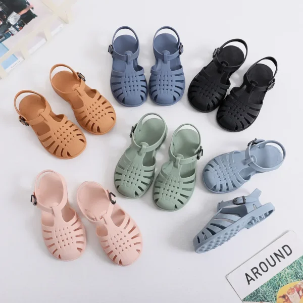 Children's Soft-soled Openwork Breathable Sandals Boys and Girls Home Outing Beach Boys and Girls 2-12y - Image 2