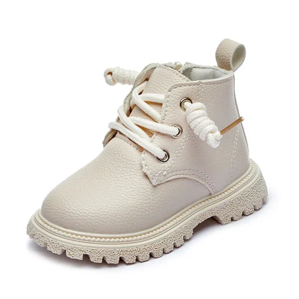 Children Spring Autumn short Boots Boys Fashion Solid British Boots Girls Fashion Warm Short Boots Baby Quality Leather Shoes - Image 6