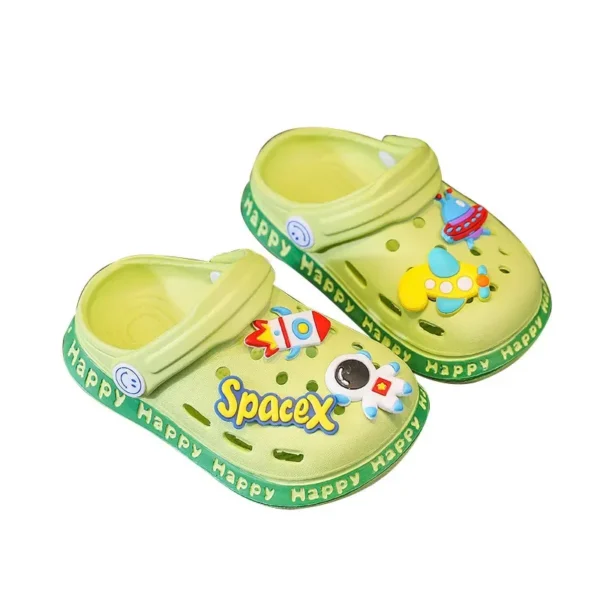 Kids Sandals Hole Children's Shoes Slippers Soft Anti-Skid Cartoon DIY Design Hole Baby Shoes Sandy Beach For Boys Girls - Image 6