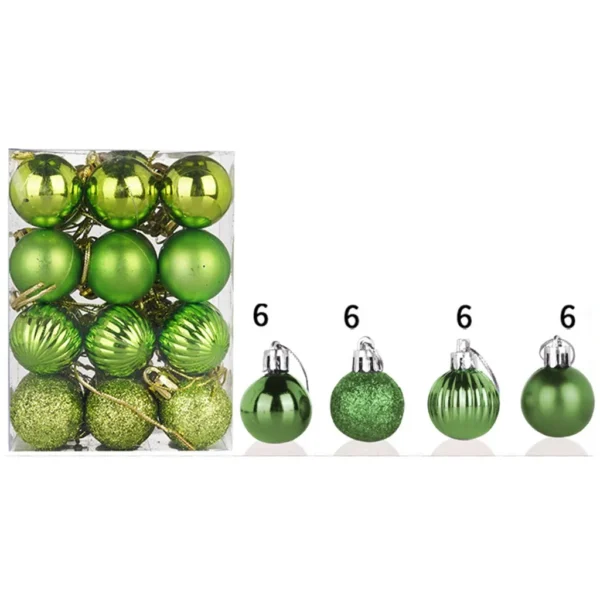 24PCS Christmas Balls 30mm Christmas Xmas Tree Ball Bauble Hanging Home Party Ornament Decor 24PCS Christmas Decoration 2024 - Image 6