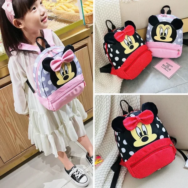 5 Style Disney Cartoon Backpack For Baby Boys Girls Minnie Mickey Mouse Children Lovely Schoolbag Kindergarten Kids Toys - Image 2