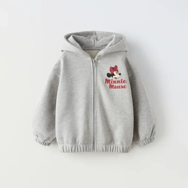 Casual Autumn Costume Boys And Girls Sports Outerweat Long Sleeve Plush Sweatshirt Coats New Minnie Donald Duck Print Hoodies - Image 3