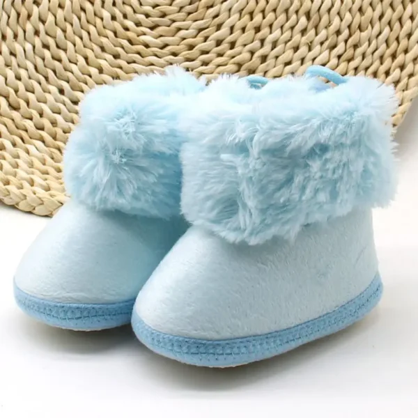 Winter Snow Baby Boots Newborn Warm Booties Soft Sole First Walkers Shoes for Baby Girls Boys Solid Infant Shoes Toddler 0-18M - Image 2