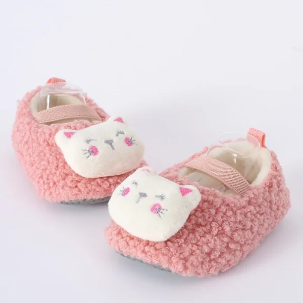 Cartoon Comfortable Boots For Baby, Soft And Warm Plus Fleece Boots For Indoor Outdoor Walking, Autumn And Winter Shoes - Image 6