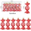 6Pcs Christmas Red Candy Crutch Lollipop Xmas Tree Hanging Pendant Ornaments 2024 New Year Gift Christmas Home Decoration 2023 - Image 6