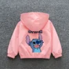 Lilo and Stitch Children Girls Hooded Jacket Coat 2024 Autumn Baby Boy Cartoon Zipper Long Sleeve Casual Clothing Kids Outerwear - Image 5