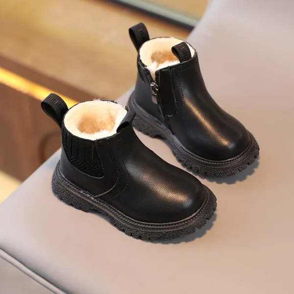 Autumn Winter Baby Kids Short Boots Super Warm Boys Girls Shoes Pu Leather Children Boots Fashion Toddler Boots Kids Snow Shoes - Image 4