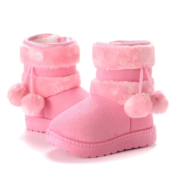 New Girls Snow Boots Winter Comfortable Thick Warm Kids Boots Lobbing Ball Thick Children Autumn Cute Boys Boots Princess Shoes - Image 3