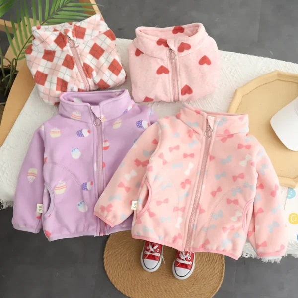 New Autumn Winter Children Girls Clothes Baby Coat Kids Cute Fashion Thickened Jacket Toddler Casual Costume Infant Sportswear - Image 2