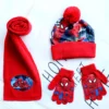 New Autumn Winter Children Hat SpiderMan Red Halloween Cartoon Scarf Hat Glove Warm knitted hat Boy Girl Cap Child Christmas Hat - Image 5