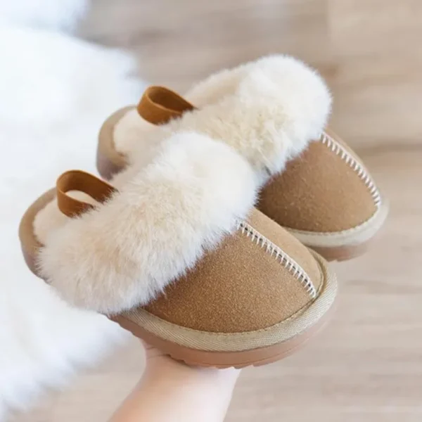 Roman Baby Winter Popular Snow Boots Plus Velvet Retro Fashion Show Kids Half Drag Comfortable Cool Children Toddler Boots - Image 4