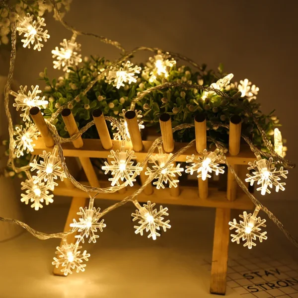 Snowflake LED Light Christmas Decorations For Home Hanging Garland Christmas Tree Decor Ornament 2024 Navidad Xmas Gift New Year - Image 3
