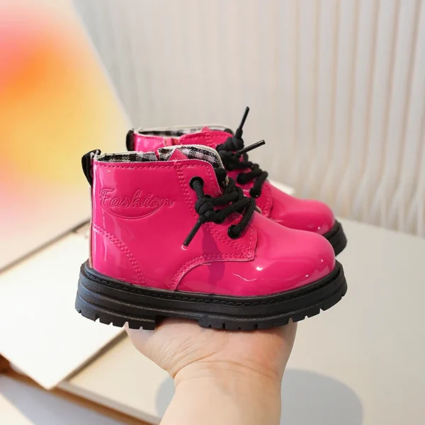 Fashion Kid Chelsea Boots Girl British Style Child Shoe Ankle PU Leather Boot Autumn Spring Waterproof Boy Shoe Boot - Image 3