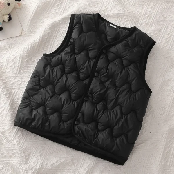 Autumn Winter Children Boys Girls Warm Vest Solid Waistcoats for Kids Children Sleeveless Outerwear 2-7Yrs Kids Warm Tops - Image 5