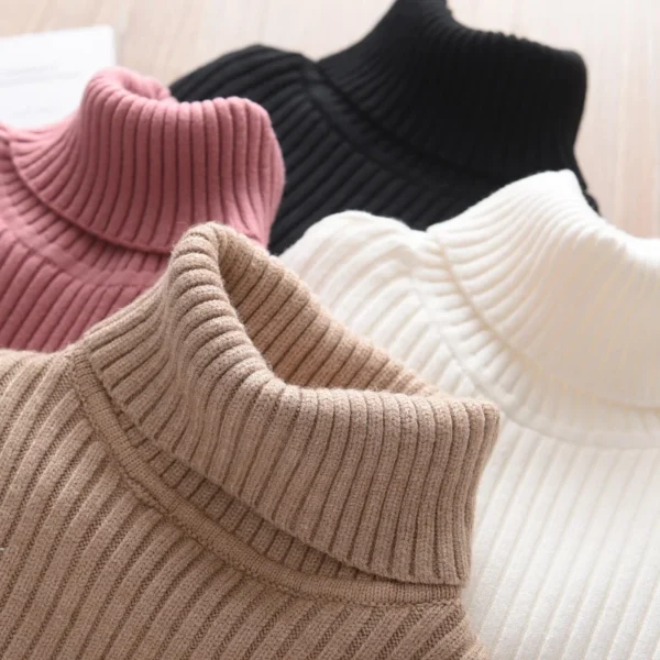 New Girls Sweater Pullovers Winter Boys Warm Sweaters Tops 2-11 Years Baby Bottoming Shirt Kids Clothes - Image 2