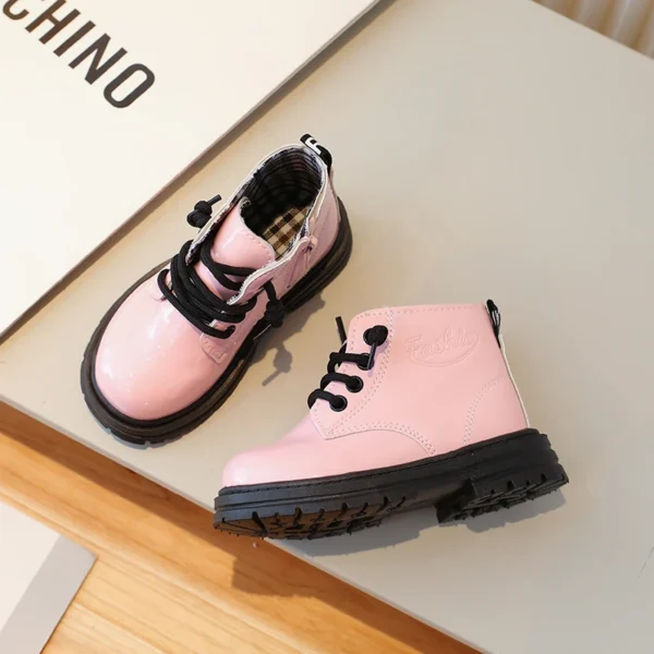 Fashion Kid Chelsea Boots Girl British Style Child Shoe Ankle PU Leather Boot Autumn Spring Waterproof Boy Shoe Boot - Image 5