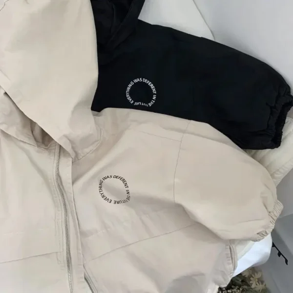 2024 New Spring Boys Girls Hooded Jacket Children Toddler Autumn Cartoon Zipper Shirt Fall Baby Boy Letters Fashion Clothing - Image 3