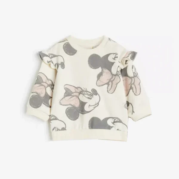 Cute Minnie Print Tops 2pcs For Girls Child Autumn Long Sleeve Tracksuits New Fashion Clothing Kids Casual Hoodies+Sweatpants - Image 5