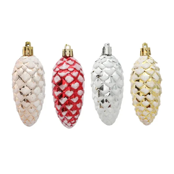 5Pcs Christmas Painted Pine Cone Balls Hanging Pendants Merry Christmas Tree Decoration for Home Xmas Ornament Gift Navidad 2024 - Image 4