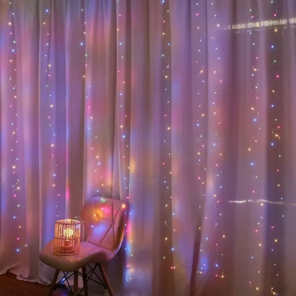 2024 Xmas Party Gifts USB LED Curtain String Lights Remote Control Christmas Decoration for Home New Year 2025 Navidad Decor - Image 3