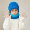2/3Pcs Kids Winter Hat Scarf Gloves Set Warm Children Beanie Hats Neck Warmer Non Slip Gloves Child Boys Cap Kids Gift 4-10Y - Image 6