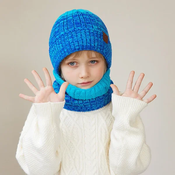 2/3Pcs Kids Winter Hat Scarf Gloves Set Warm Children Beanie Hats Neck Warmer Non Slip Gloves Child Boys Cap Kids Gift 4-10Y - Image 6