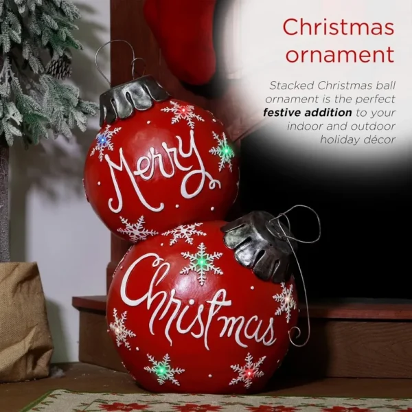 30" H Indoor/Outdoor Christmas Ball Ornament with Color Changing LED Lights - Image 3