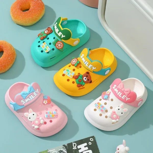 Slippers Baby Shoe Sandals Mules Breathable Boys Girls Sandals with Soft Sole for Indoor Outdoor Activities and Anti-Slip Design - Image 2