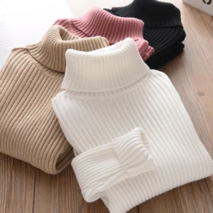 New Girls Sweater Pullovers Winter Boys Warm Sweaters Tops 2-11 Years Baby Bottoming Shirt Kids Clothes